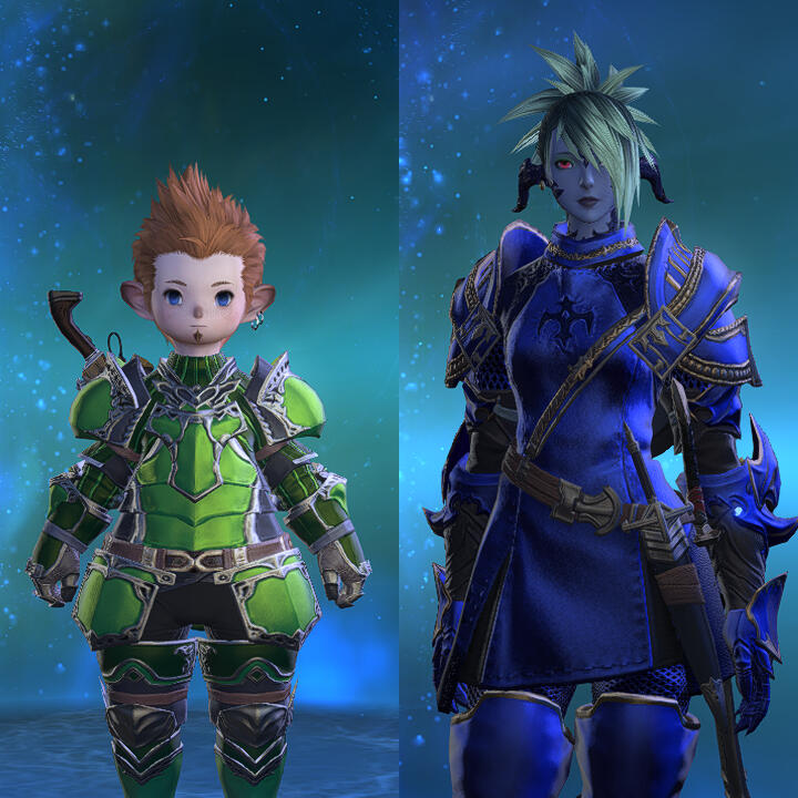 Game: FFXIV Cocolima Race: Lalafell Xanadu Race: Au Ra