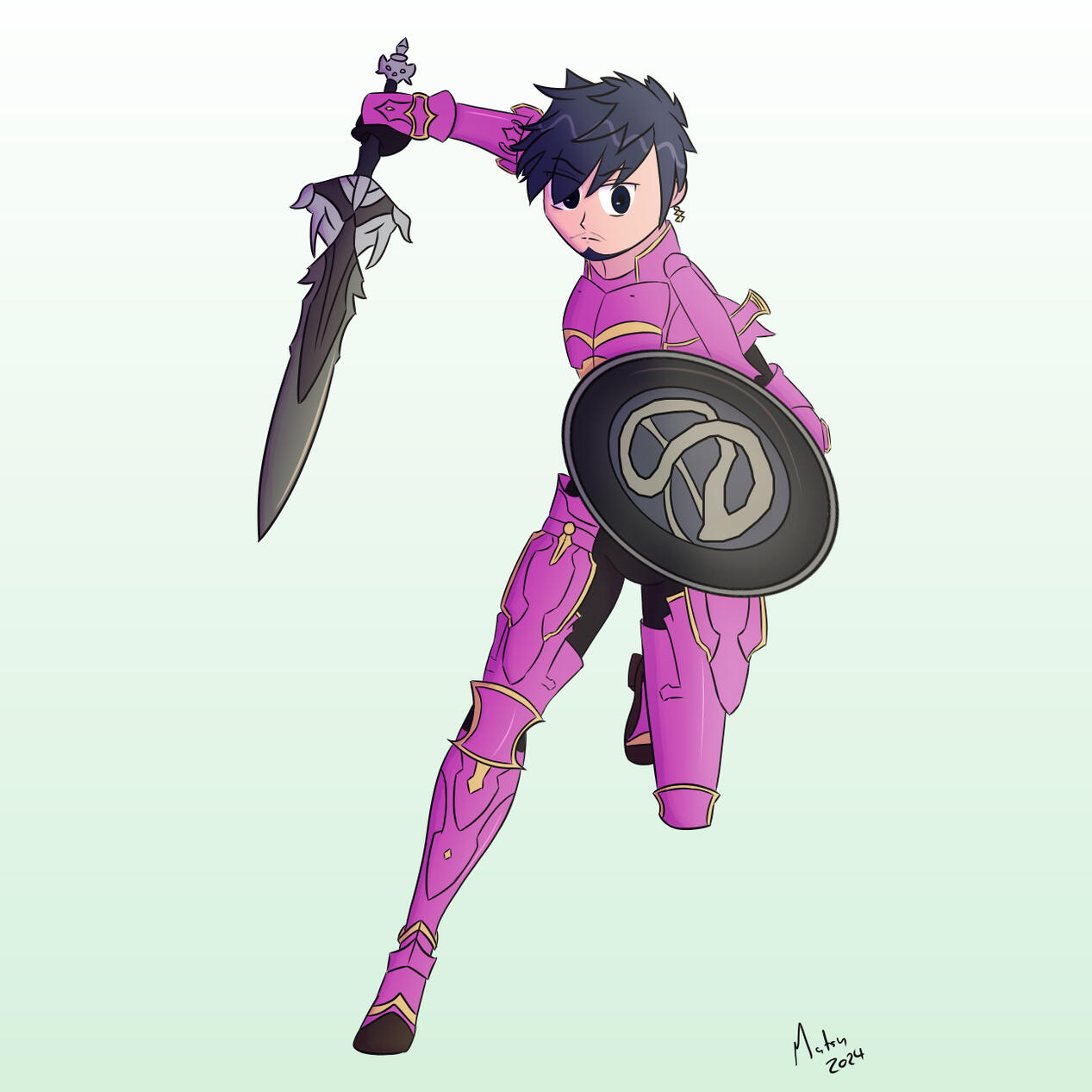 Kino the Purple Paladin (FFXIV) By: @matsutsut.bsky.social