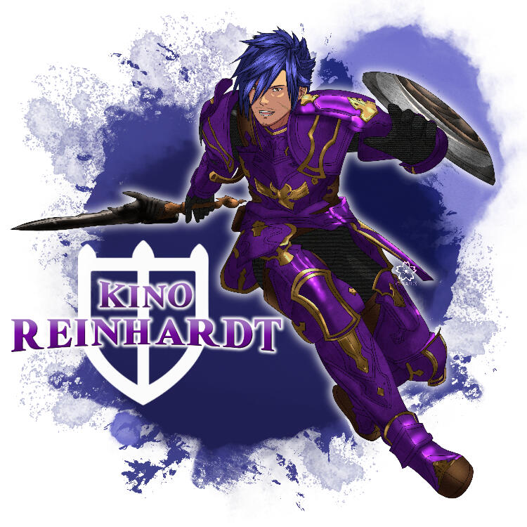 Kino the Purple Paladin (FFXIV) By: @cerasus.bsky.social 